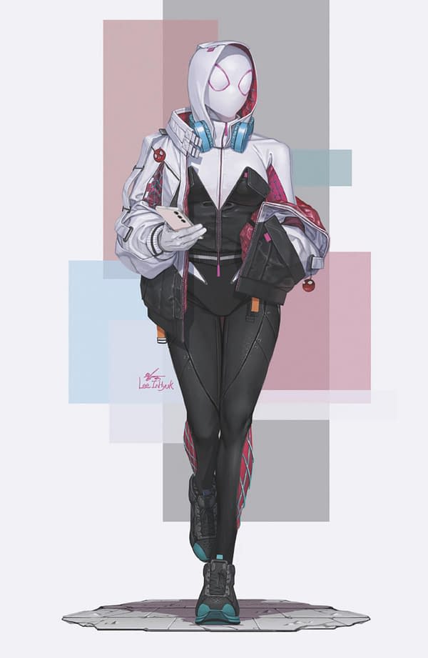 Cover image for ALL-NEW SPIDER-GWEN: THE GHOST-SPIDER #4 INHYUK LEE STREET-VERSE VIRGIN VARIANT