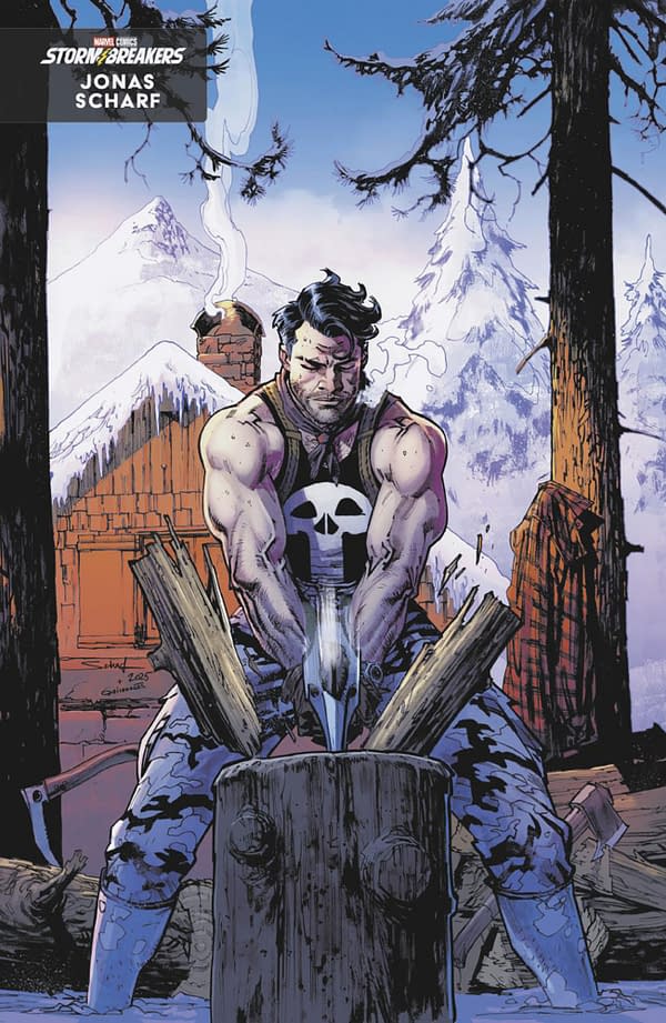 Cover image for DAREDEVIL/PUNISHER: THE DEVIL'S TRIGGER #2 JONAS SCHARF WINTER BREAK VARIANT