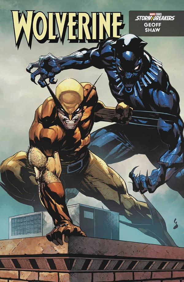 Cover image for WOLVERINE #15 GEOFF SHAW BLACK PANTHER VARIANT