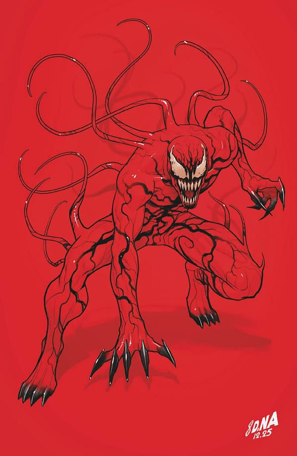 Cover image for VENOM #254 DAVID NAKAYAMA COLOR BLOCK RED VIRGIN VARIANT