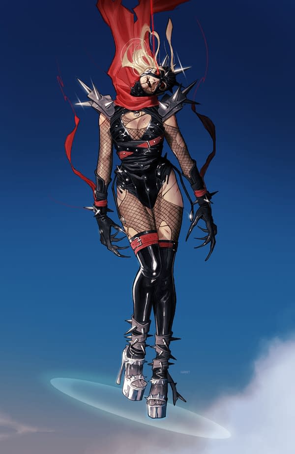 Cover image for FANTASTIC FOUR #9 JOSHUA SWABY INVINCIBLE WOMAN VIRGIN VARIANT