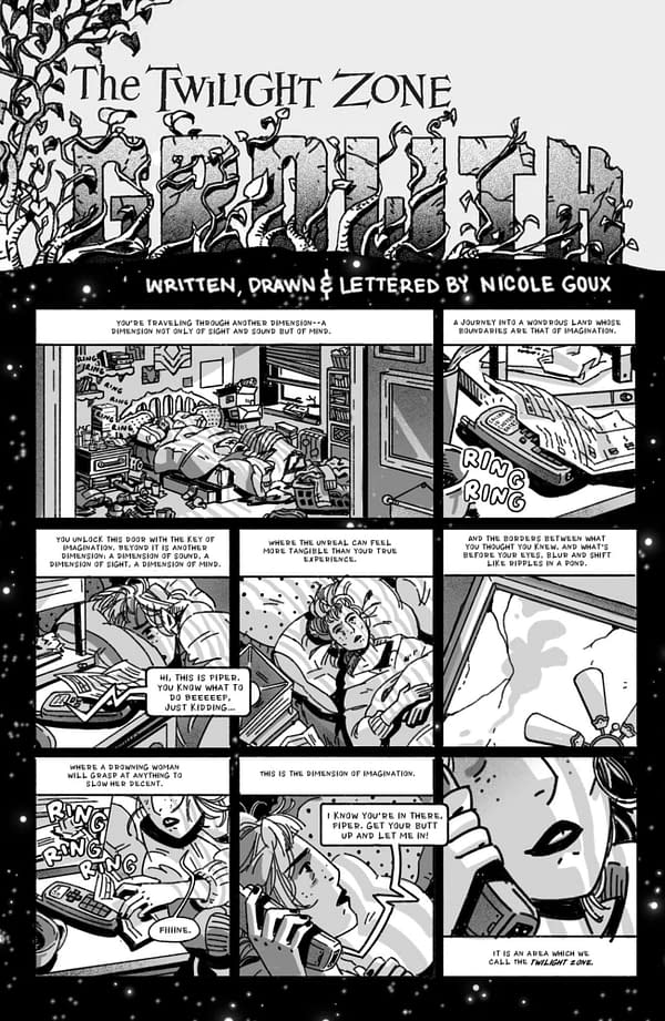 Interior preview page from THE TWILIGHT ZONE #6 NICOLE GOUX COVER