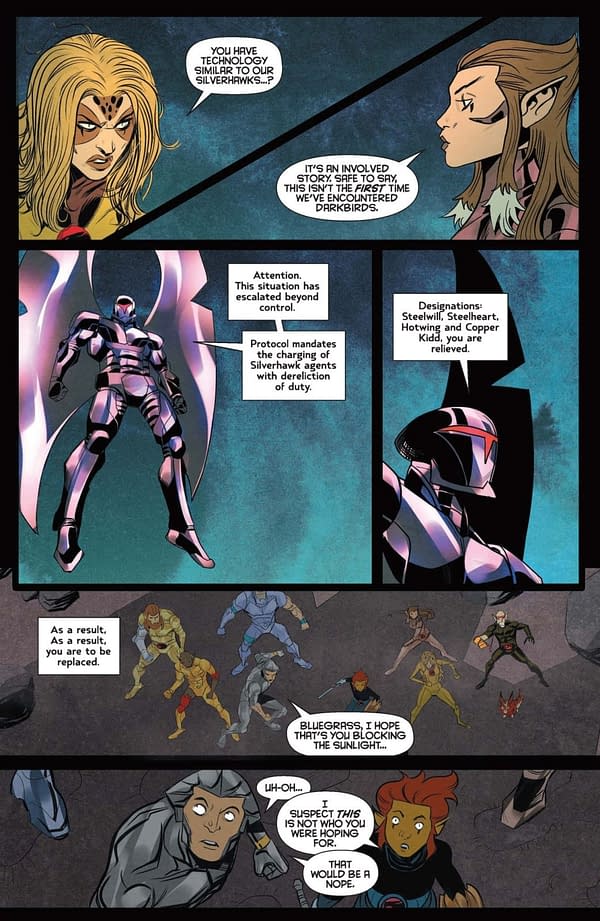 Interior preview page from ThunderCats x SilverHawks #5