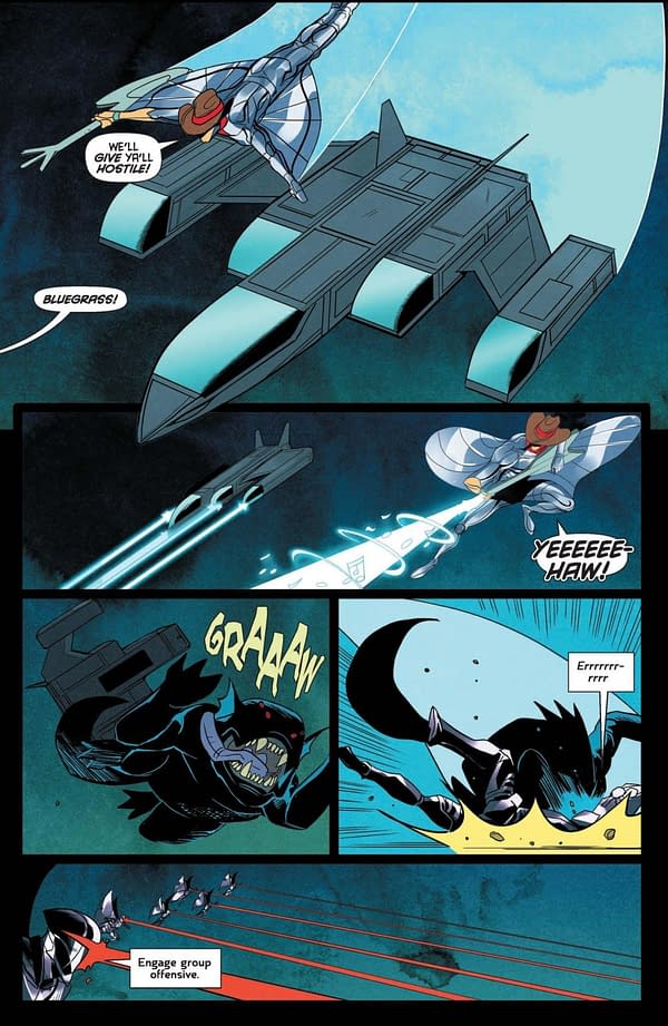 Interior preview page from ThunderCats x SilverHawks #5