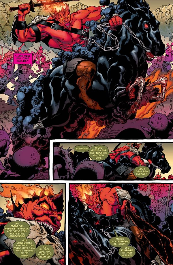 The Demon: Hell is Earth #3 art by Brad Walker, Andrew Hennessy, and Chris Sotomayor