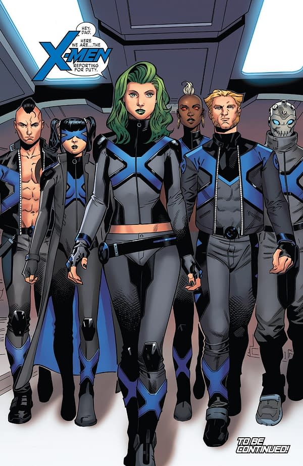 X-Men: Bland Design X-Travaganza &#8211; The New Team Gets New Costumes in X-Men Blue #25
