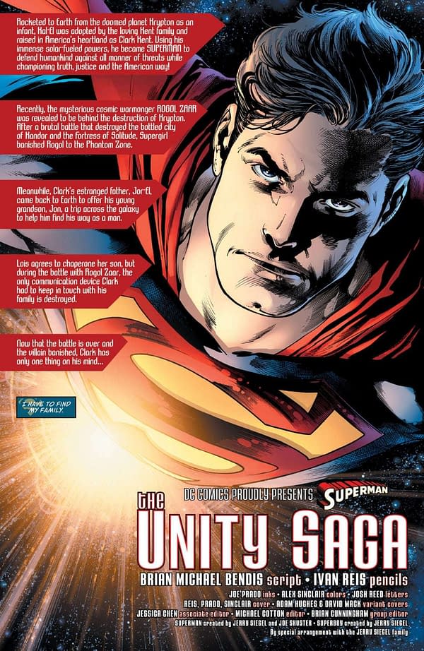 Brian Michael Bendis's First DC Comics Recap Page is in Superman #1, Out Tomorrow