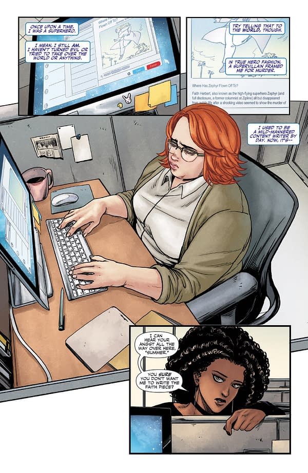 First Look at Lettered Pages for Faith: Dreamside #1