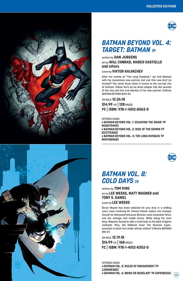 The Full DC Comics Catalogue for November 2018