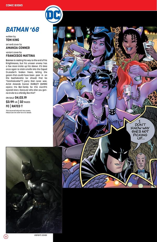 Batman Spies on Catwoman's Bachelorette Party in April