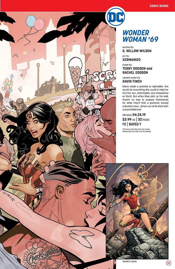 Things Get Lusty in April's Wonder Woman #69