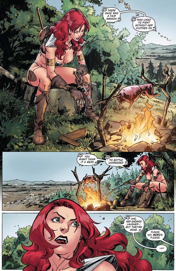 Red Sonja Making Up Limericks for Series Finale on Wednesday