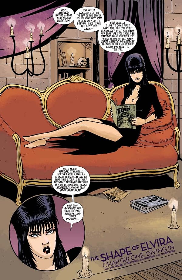 A Writer's Commentary: David Avallone on The Shape Of Elvira #1