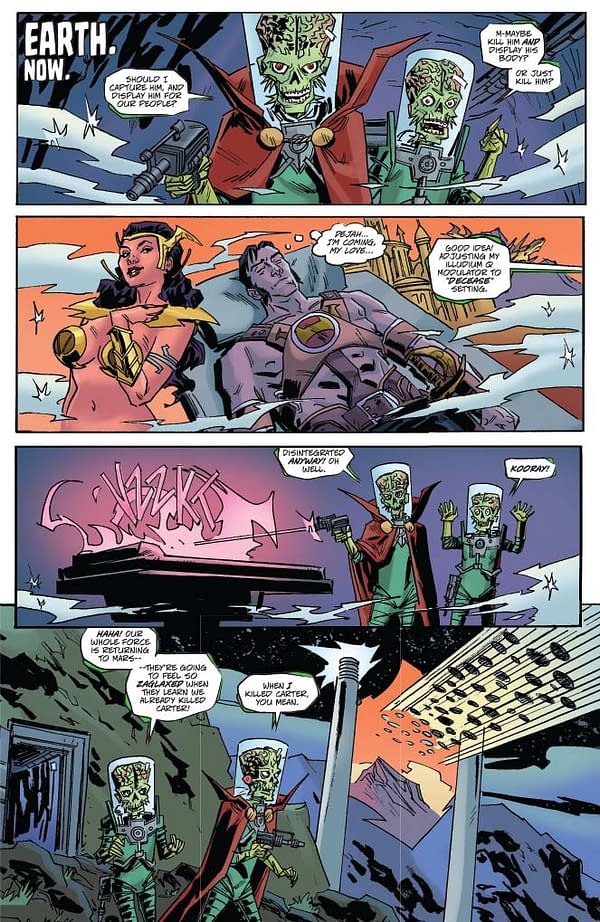 Jeff Parker's Writer's Commentary on Warlord Of Mars Attacks #4 &#8211;