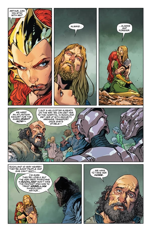Mera's Pregnancies Encounters Complications in Aquaman #57 [Preview]