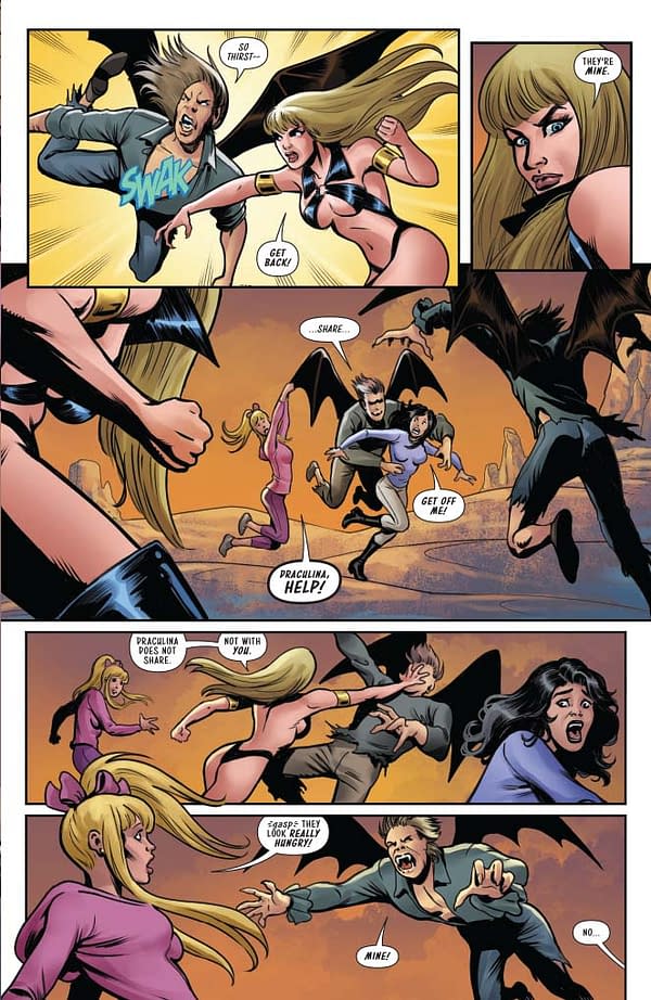 Amy Chu's Isolation Writer's Commentary for Red Sonja & Vampirella Meet Betty & Veronica #10. Art from Dynamite.