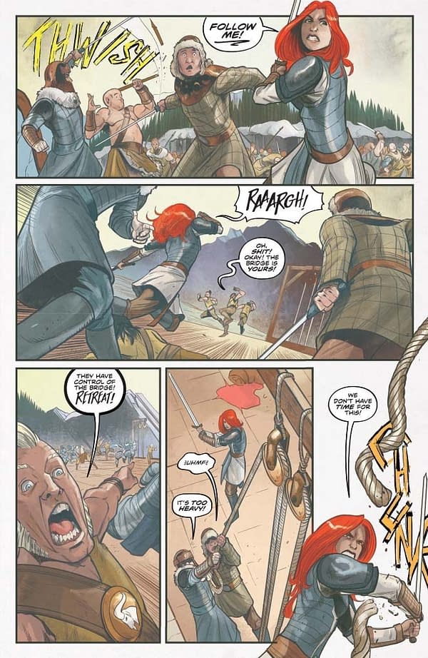 Mark Russell Writer's Commentary on Red Sonja #15.