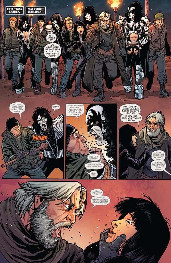 Ethan Sacks' Fire Breathing Writer's Commentary on Kiss Zombies #5.