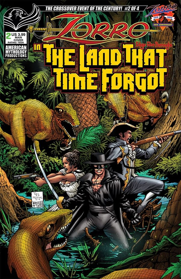 Zorro Enters The Land That Time Forgot in new crossover. Credit: American Mythology
