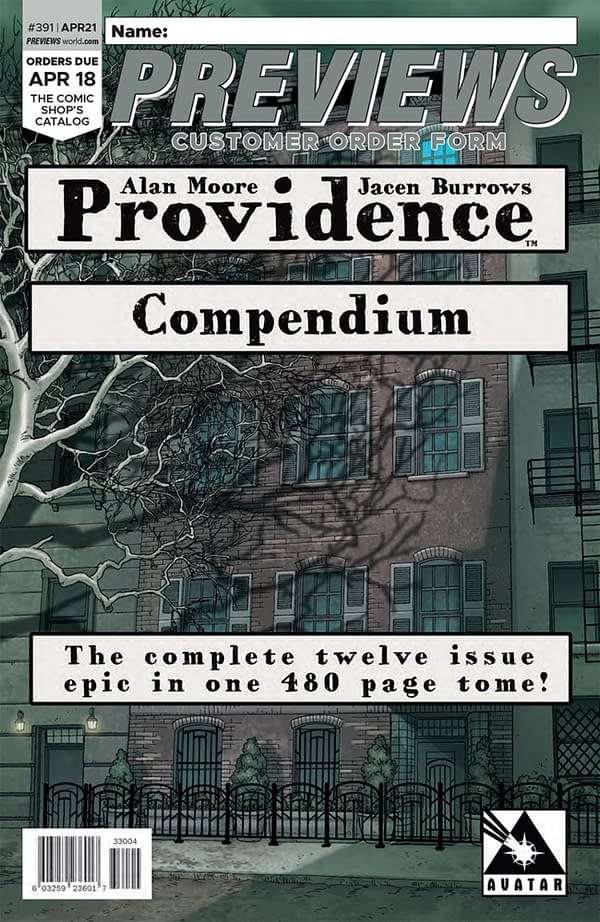 Alan Moore And Jacen Burrows Providence Compendium From Avatar In June