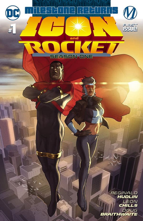 The cover to Icon and Rocket Season 1 #1 from DC Comics and Milestone.