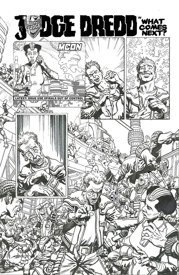Chris Weston's Judge Dredd Art For Anthrax Graphic Novel