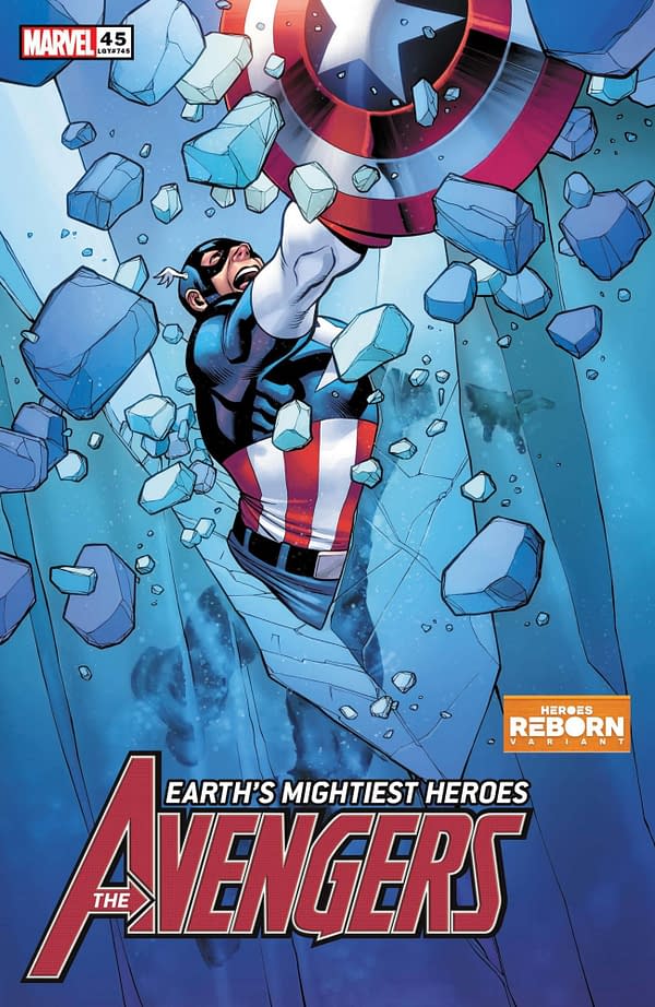 The Carlos Pacheco Heroes Reborn variant cover to Avengers #45, by Jason Aaron and Luca Maresca, in stores from Marvel Comics on Wednesday, April 21st, 2021.