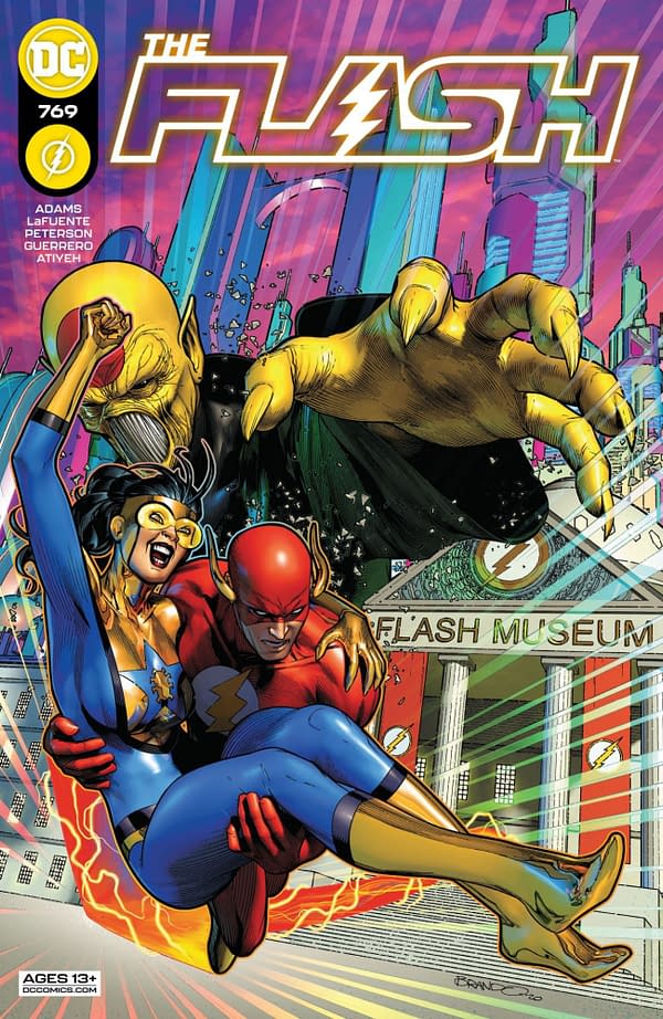 The Brandon Peterson main cover to The Flash #769, by Jeremy Adams, David LaFuente, and Brandon Peterson, in stores from DC Comics on April 20th, 2021