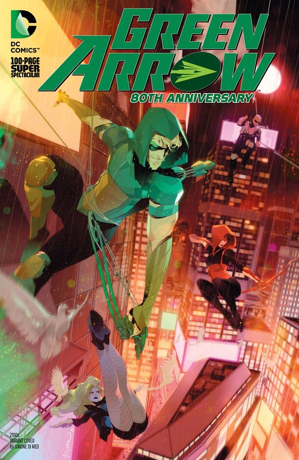Cover image for GREEN ARROW 80TH ANNIVERSARY 100-PAGE SUPER SPECTACULAR #1 CVR I SIMONE DI MEO 2010S VAR