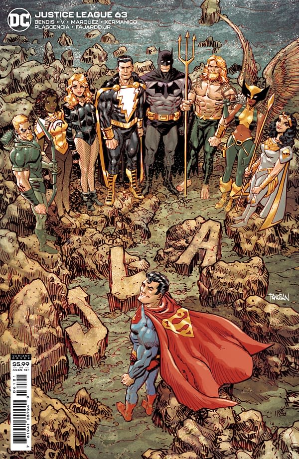 Cover image for JUSTICE LEAGUE #63 CVR B DAN PANOSIAN CARD STOCK VAR