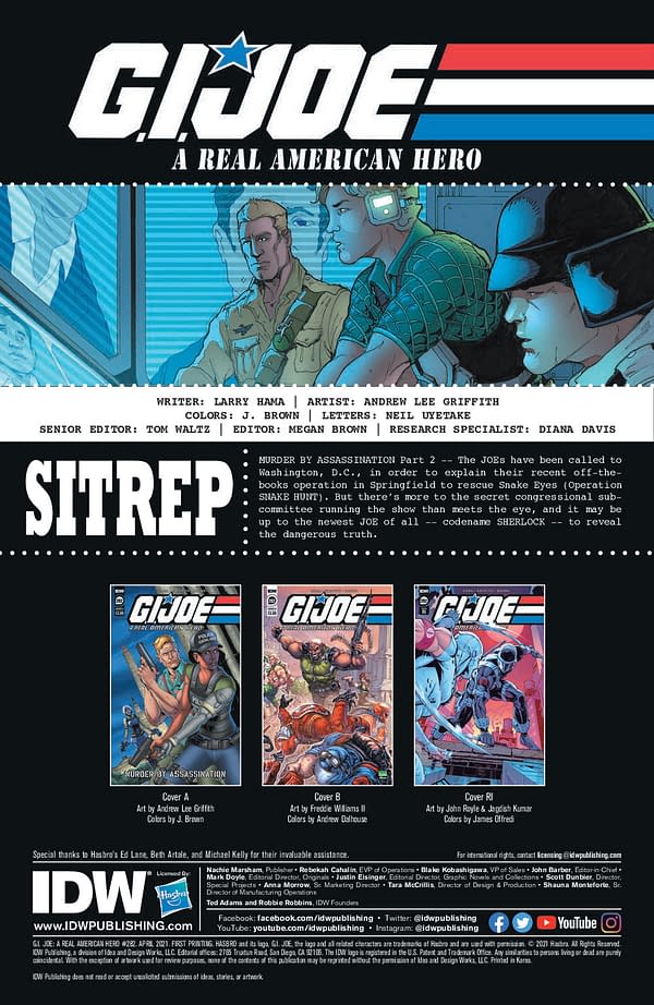 Interior preview page from GI JOE A REAL AMERICAN HERO #282 CVR A ANDREW GRIFFITH