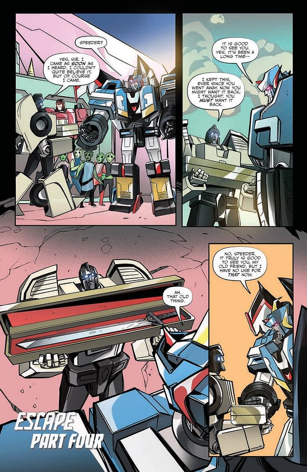 Interior preview page from TRANSFORMERS ESCAPE #4 (OF 5) CVR A MCGUIRE-SMITH