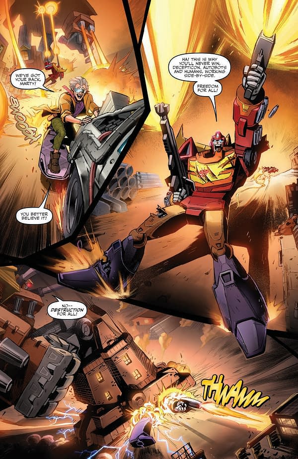 Interior preview page from TRANSFORMERS BACK TO FUTURE #4 (OF 4) CVR A JUAN SAMU