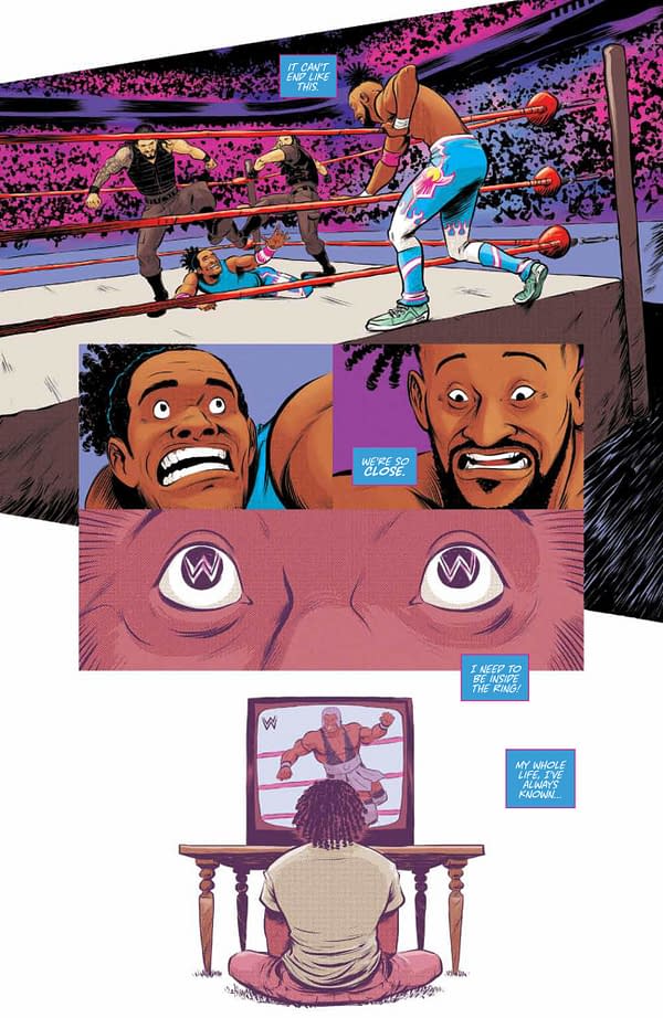 Interior preview page from WWE NEW DAY POWER OF POSITIVITY #1 (OF 2) CVR A BAYLISS