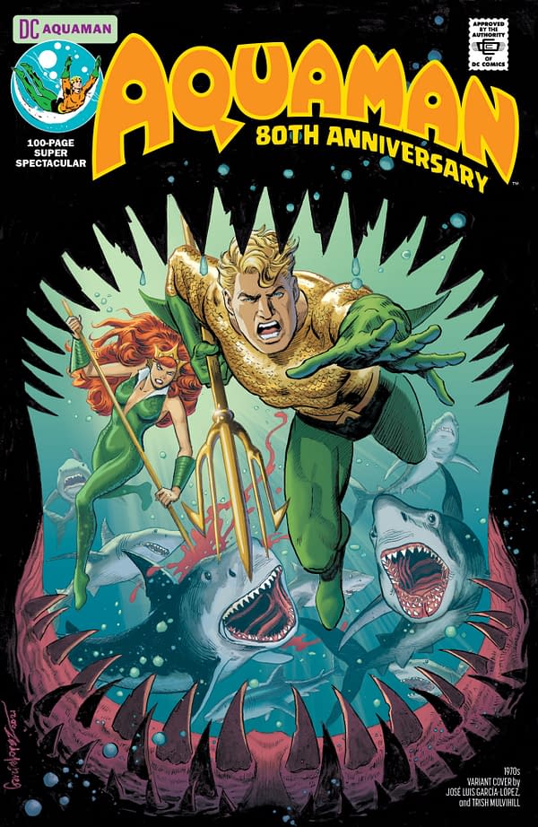 Cover image for AQUAMAN 80TH ANNIVERSARY 100-PAGE SUPER SPECTACULAR #1 (ONE SHOT) CVR E JOSE LUIS GARCIA-LOPEZ 1970S VAR