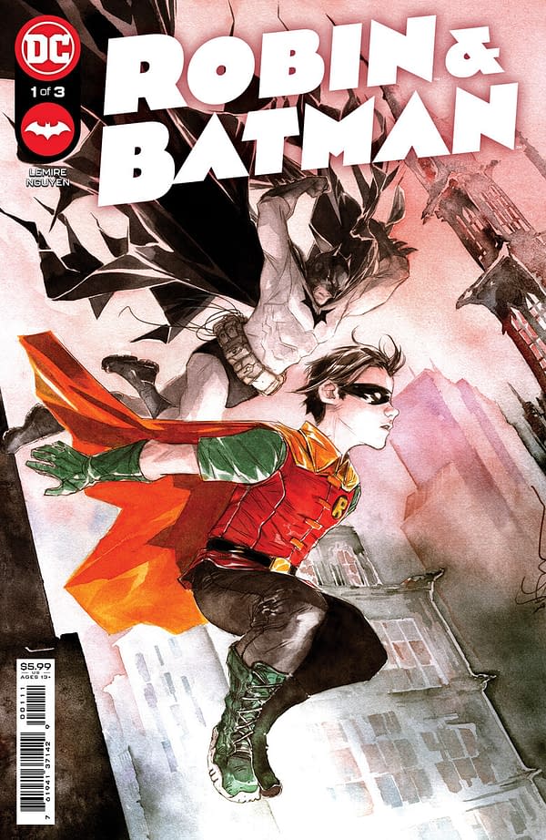 The cover to Robin & Batman #1, by Jeff Lemire and Dustin Nguyen, hitting stores from DC Comics in November