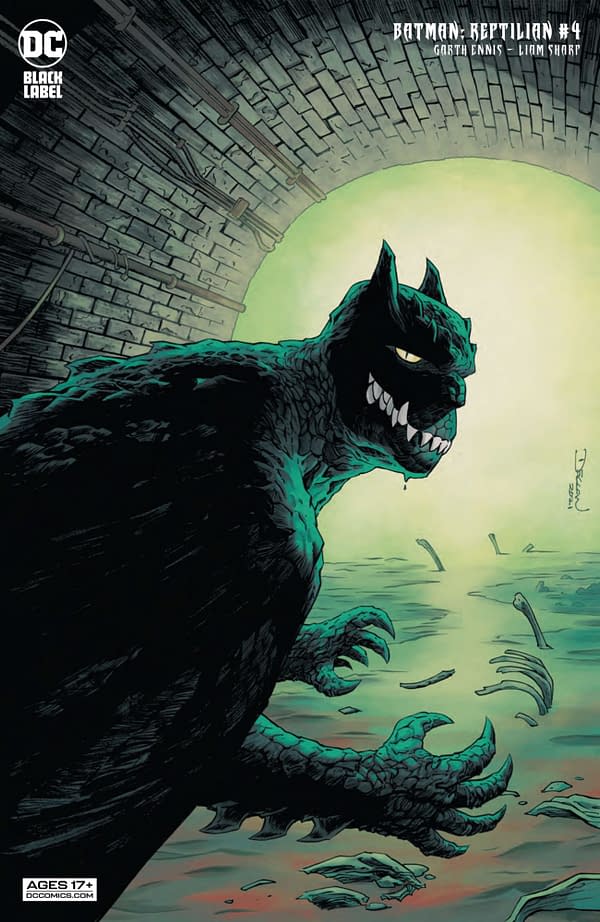 Variant cover for BATMAN REPTILIAN #4 (OF 6), by (W) Garth Ennis (A/CA) Liam Sharp, in stores Tuesday, September 28, 2021 from DC Comics