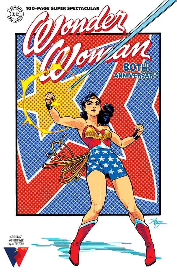 Cover image for WONDER WOMAN 80TH ANNIVERSARY 100-PAGE SUPER SPECTACULAR #1 (ONE SHOT) CVR F AMY REEDER GOLDEN AGE VAR