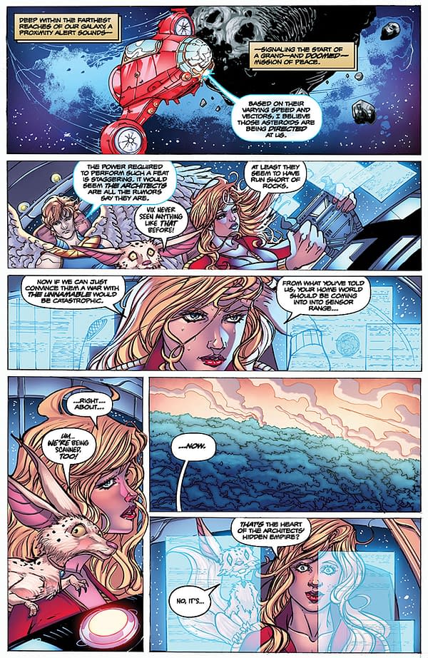 Interior preview page from Barbarella: The Center Cannot Hold #1
