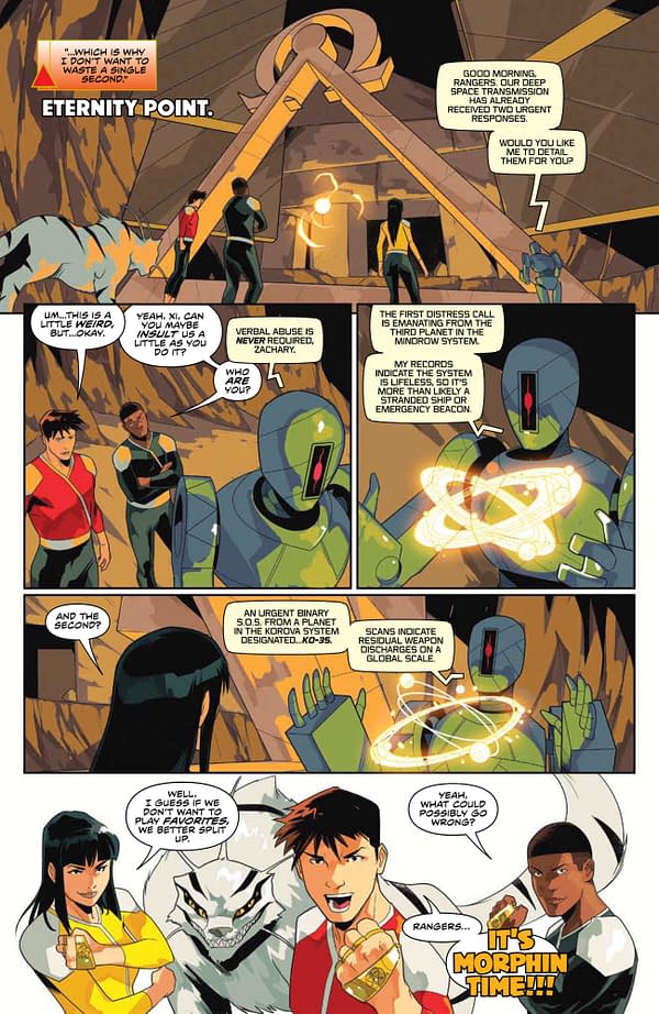 Interior preview page from Power Rangers #18