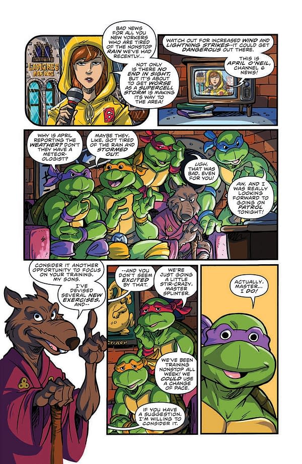 Interior preview page from Teenage Mutant Ninja Turtles Saturday Morning Adventures #1