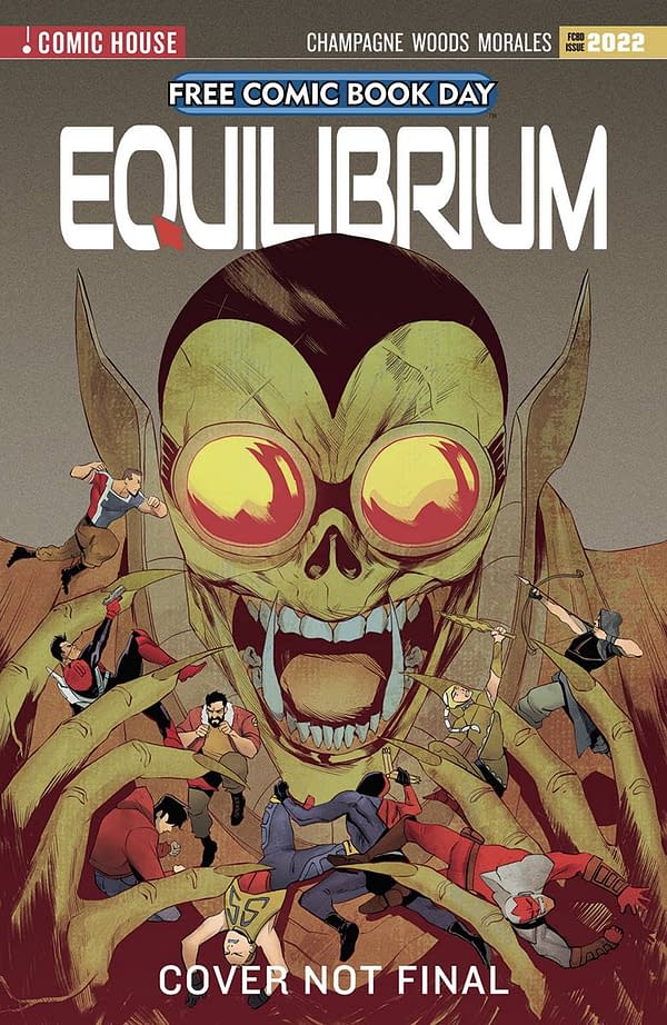 FCBD 2022 EQUILIBRIUM Written by Keith Champagne, drawn by Scott Brian Woods, coloured by Mariano Morales