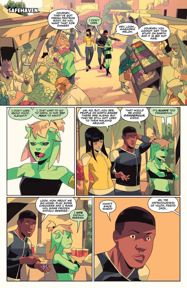 Interior preview page from Power Rangers #21