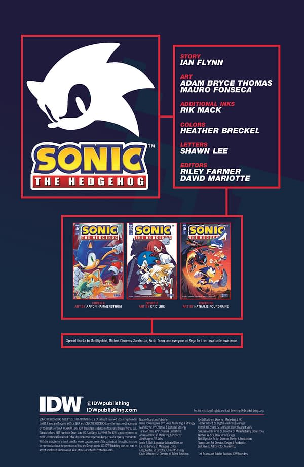 Interior preview page from Sonic the Hedgehog #51
