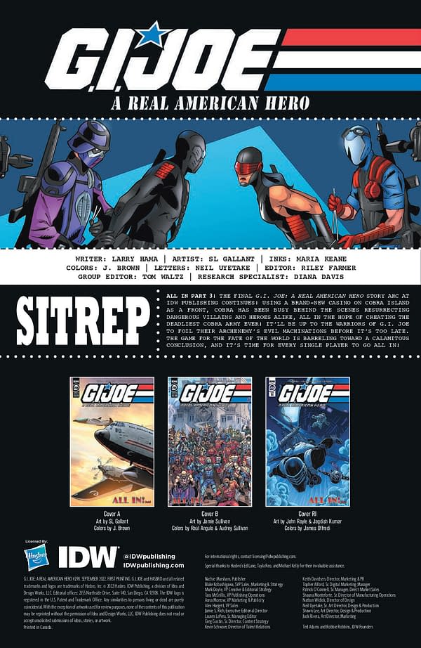 Interior preview page from GI Joe: A Real American Hero #298