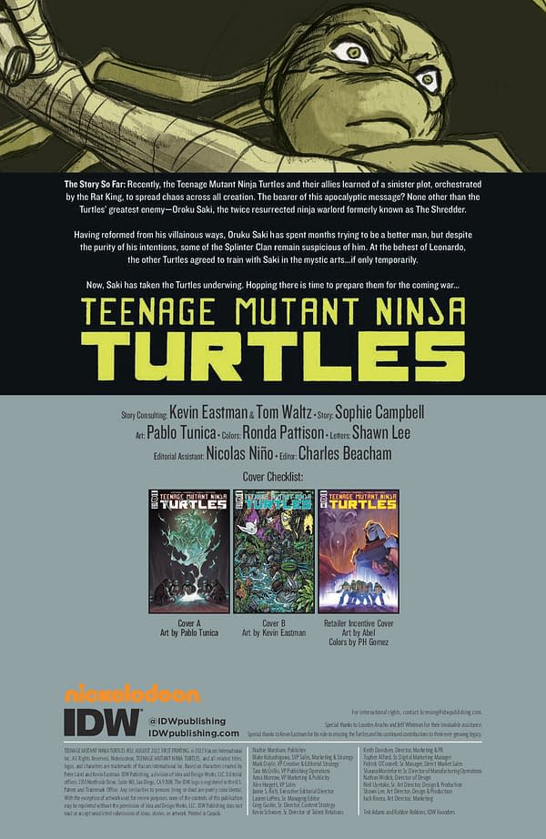 Interior preview page from Teenage Mutant Ninja Turtles #132