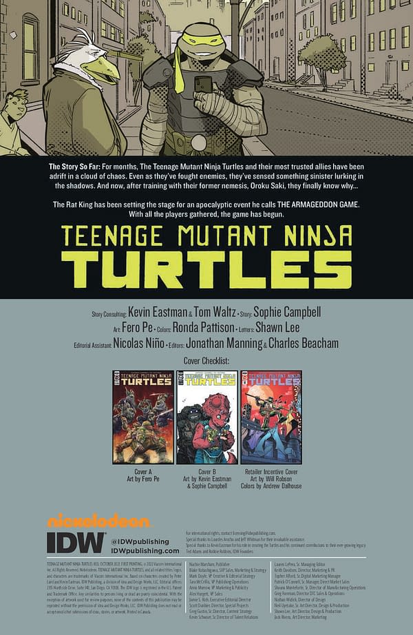 Interior preview page from Teenage Mutant Ninja Turtles #133