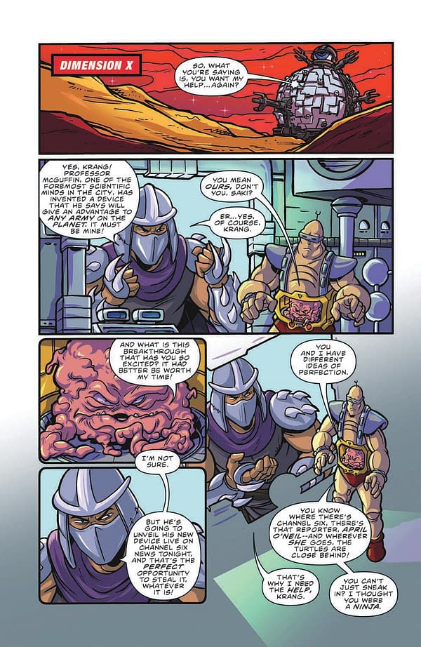 Interior preview page from Teenage Mutant Ninja Turtles: Saturday Morning Adventures #2