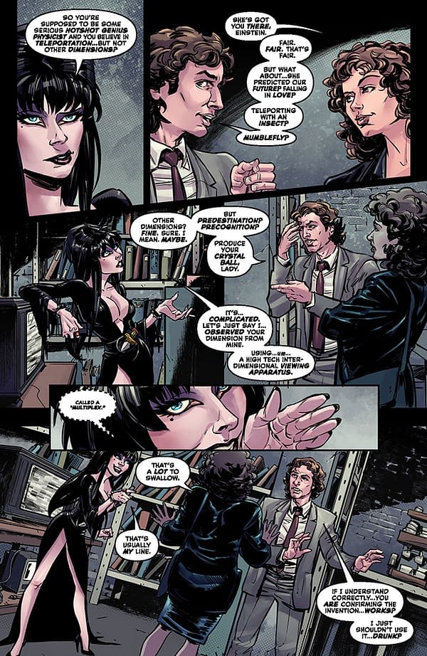 Interior preview page from Elvira In Horrorland #5