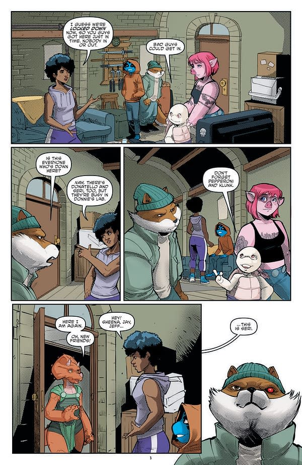 Interior preview page from Teenage Mutant Ninja Turtles #135